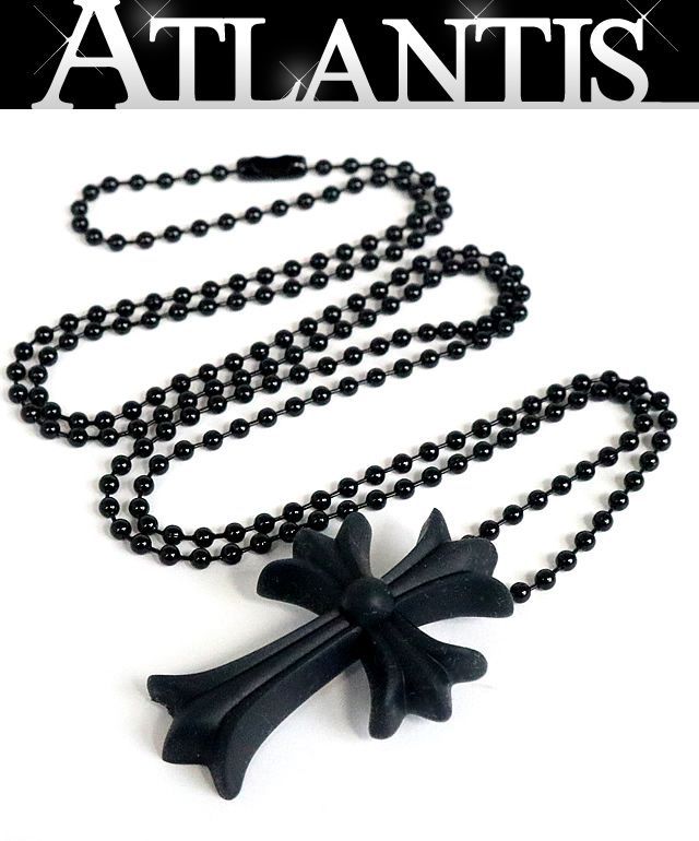 銀座店 クロムハーツ 新品 2022年 CHクロス ラバーネックレス 89933