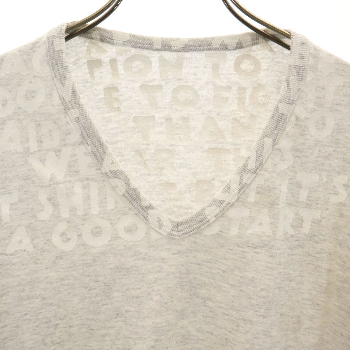 Maison Margiela（旧Maison Martin Margiela） - 古着 MARTIN MARGIELA マルタンマルジェラ 半袖 Vネック Tシャツ S グレー系 レディース MARTIN MARGIELA マルタンマルジェラ 半袖 Vネック Tシャツ S