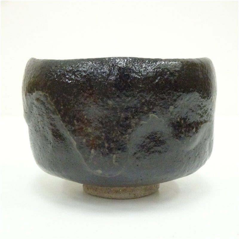 園部玄哉造 黒楽茶碗（共箱） 茶道 抹茶 おしゃれ 抹茶茶碗 抹茶