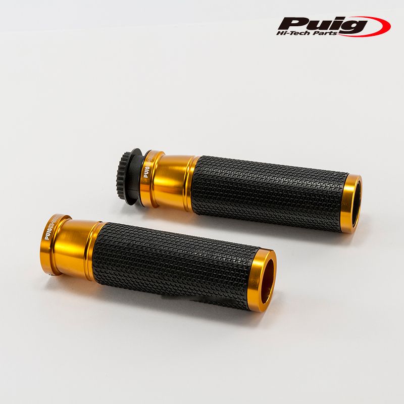 Puig 6326O HI-TECH ASCENT GRIPS GOLD 119mm 汎用 プーチ アセント グリップ ハンドルバーエンド