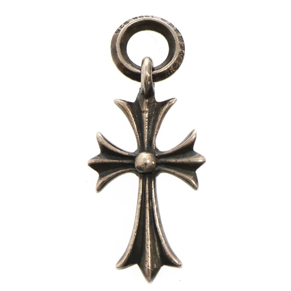 CHROME HEARTS クロムハーツ TINY CH CROSS タイニーCHクロス チャーム ネックレストップ シルバー BCA382