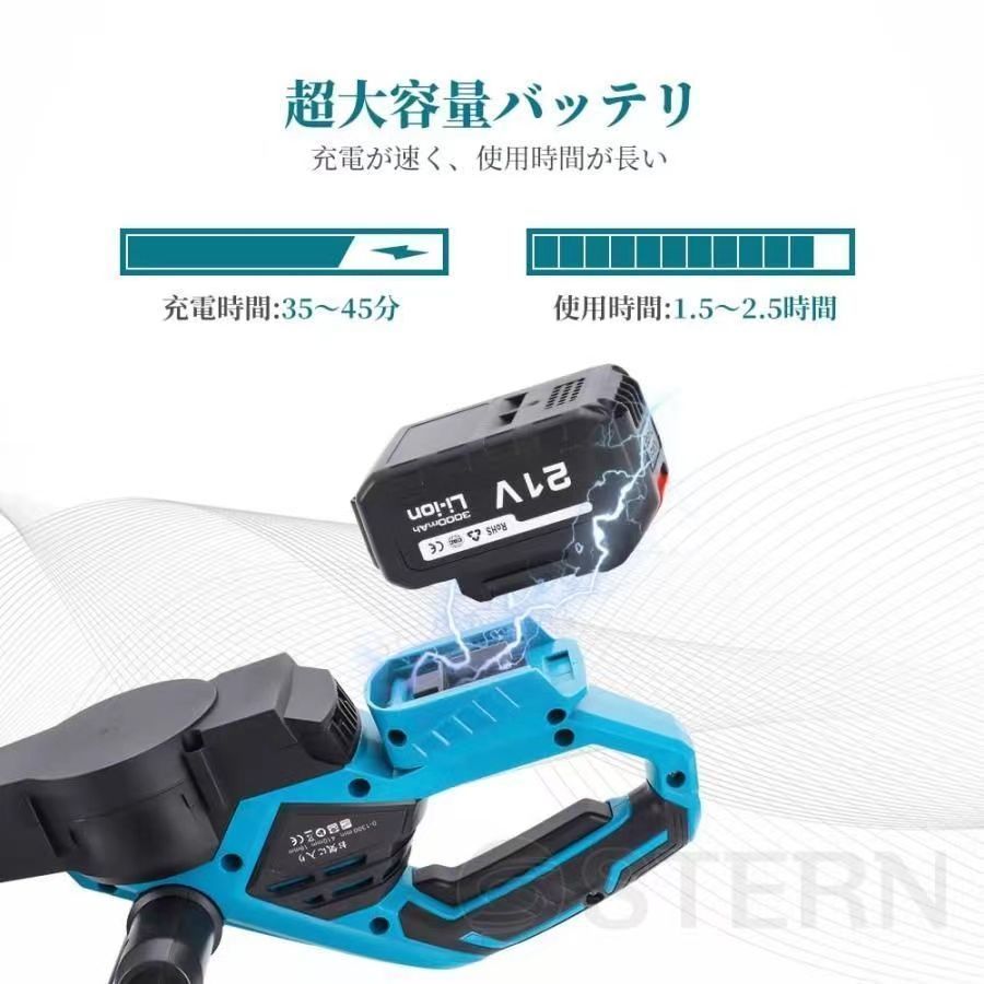 今日大 ヘッジトリマー 充電式 マキタ 18Vバッテリー互換 草刈り機 草刈機 剪定バリカン 芝刈機 高枝切りバサミ 刈込幅470mm 切断径14mm 電動 園芸 剪定 庭木 軽量 バッテリーが1 NEXPOTALLINN_EU