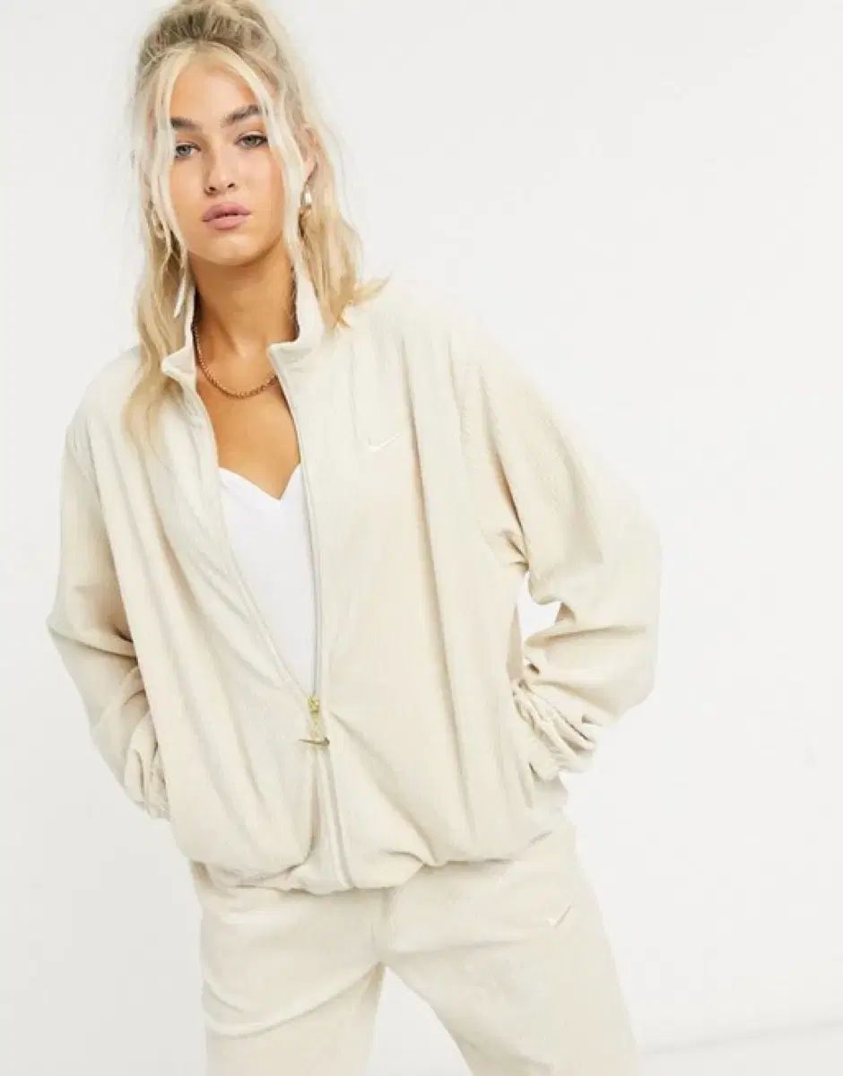 ナイキ ツアーベルベット コーデュロイ ジップアップ クリーム トップス S ジョガー XS セット