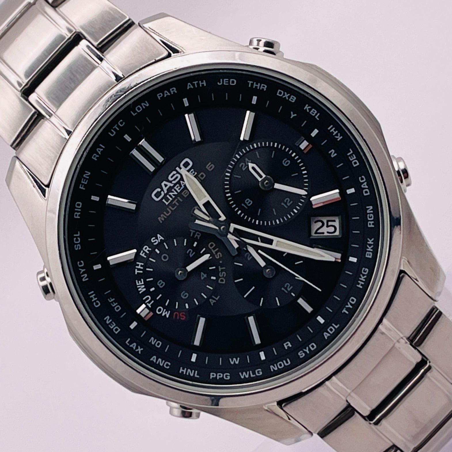 T502）良品 正常稼動 CASIO カシオ 電波ソーラー LINEAGE リニエージ 