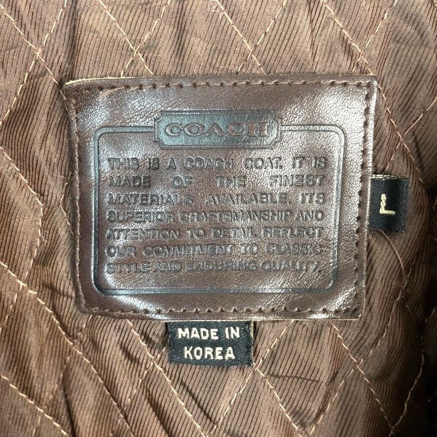 COACH コーチ レザージャケット 本革 裏地キルティング ブラウン COACH コーチ レザージャケット 本革 裏地キルティング ブラウン