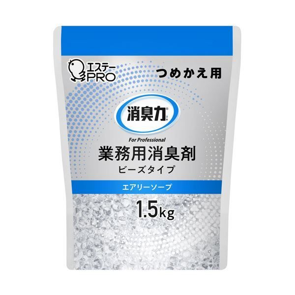 まとめ エステー 消臭力業務用消臭剤 ビーズタイプ 大容量 エアリーソープ つめかえ用 1.5kg 1個 ×5セット