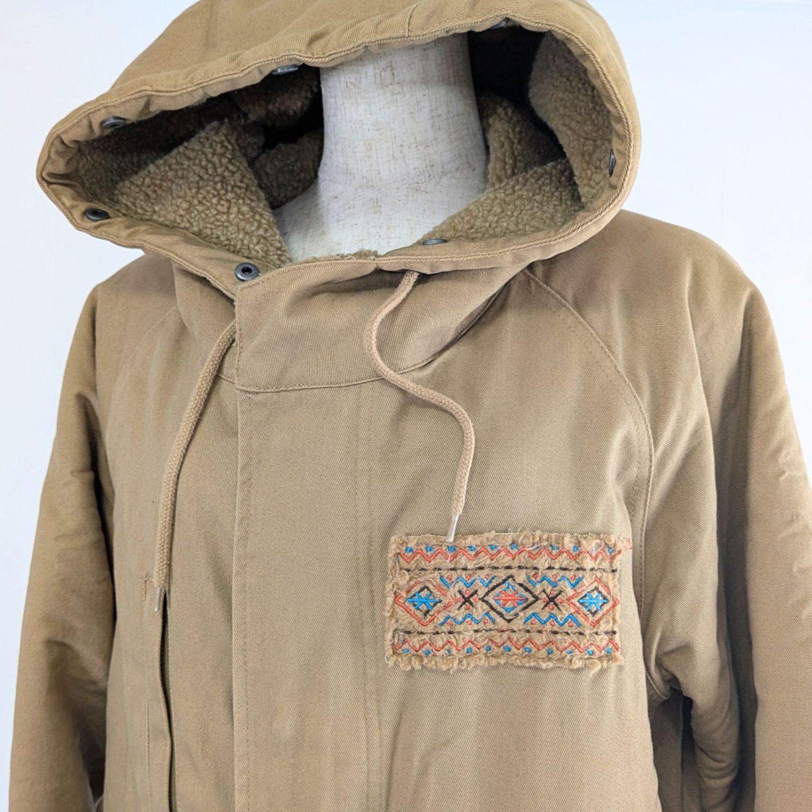 UESD TITICACA モッズコート ブラウン Lサイズ ファー無 フード
