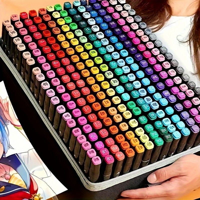 男性に人気！ 120色/168色アルコールマーカーセット、イラスト・スケッチに 筆記具