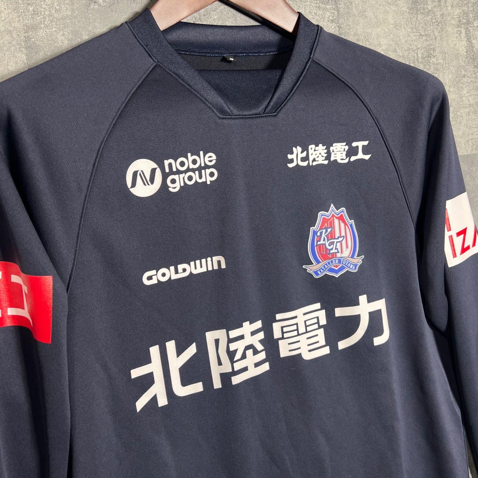 薄ピステカターレ富山支給品　練習着　希少 スポンサーロゴMサイズ上下ネイビー 薄ピステカターレ富山支給品 練習着 希少 スポンサーロゴMサイズ上下