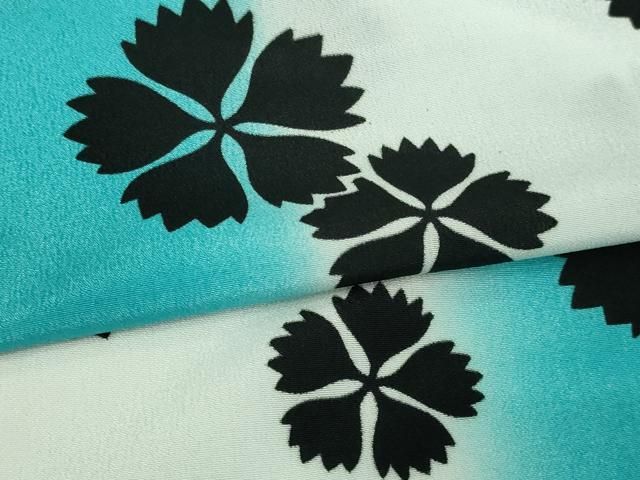 平和屋着物▽小紋　単衣　舞花文　暈し染め　洗える着物　DAAV9714sf 平和屋着物▽小紋 単衣 舞花文 暈し染め 洗える着物 トップ DAAV9714sf