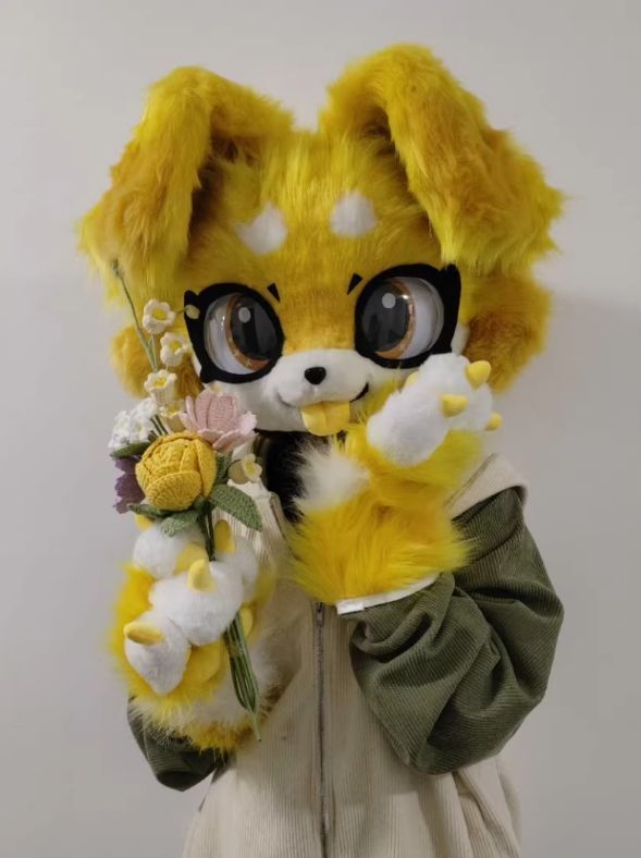 着ぐるみヘッド キツネ NO.192 紺色 全頭ヘッド ケモノ ファースーツ