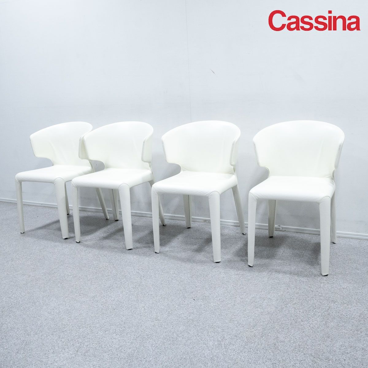 中古品】Cassina カッシーナ 367 HOLA オラ アーム チェア 4脚セット 本革 ホワイト ハンス・ウェッツスタイン 定価119万 -  メルカリ