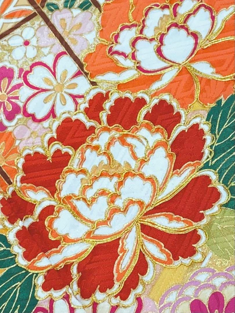 振袖 豪華 金駒 金彩 紋意匠 身丈172cm 撥水加工済 MO2692 - メルカリ