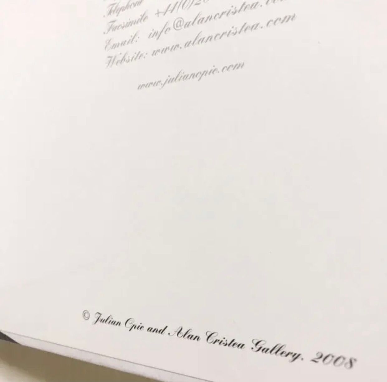 稀少書籍 ジュリアン・オピ 2008 The Opie: | 1984-2011：ジュリアン・オピー 1: OPIE:
