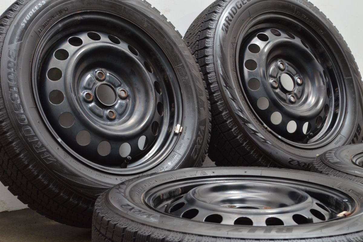 バリ溝 トヨタ アクア 純正 15in 5.5J 45 PCD100 ブリヂストン VRX2 175 65R15 ヴィッツ ポルテ スペイド カローラ フィールダー