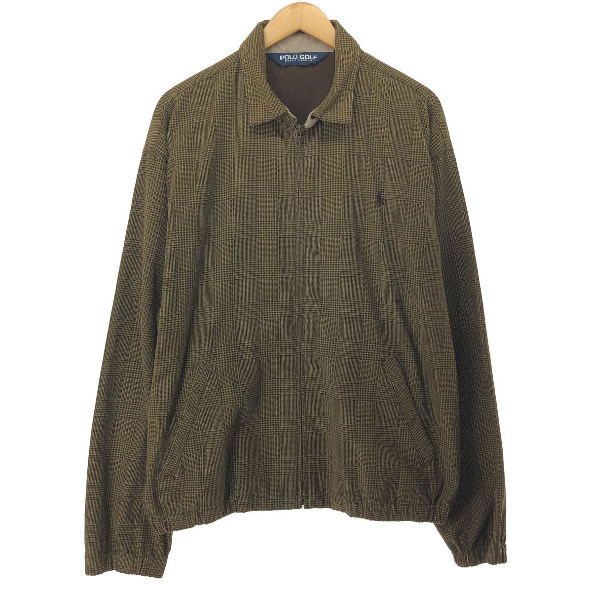 POLO GOLF / ジャケット/XL/--/GRN/チェック 古着 ラルフローレン Ralph Lauren POLO GOLF ポロゴルフ チェック柄