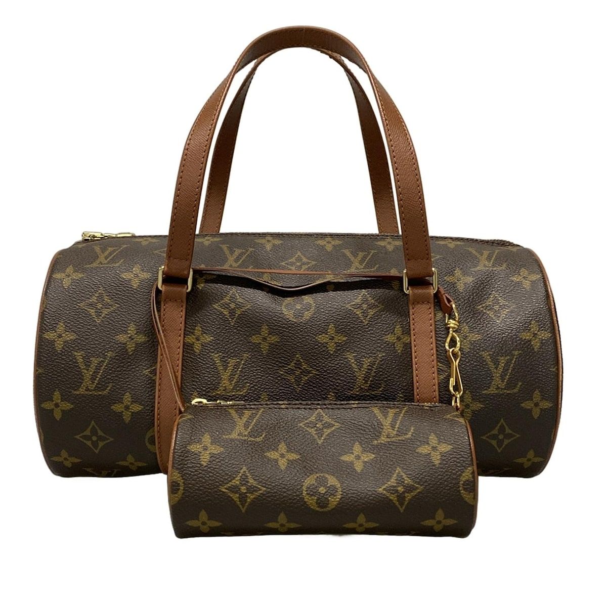 LOUIS VUITTON ルイヴィトン パピヨン ポーチ モノグラム ブラウン