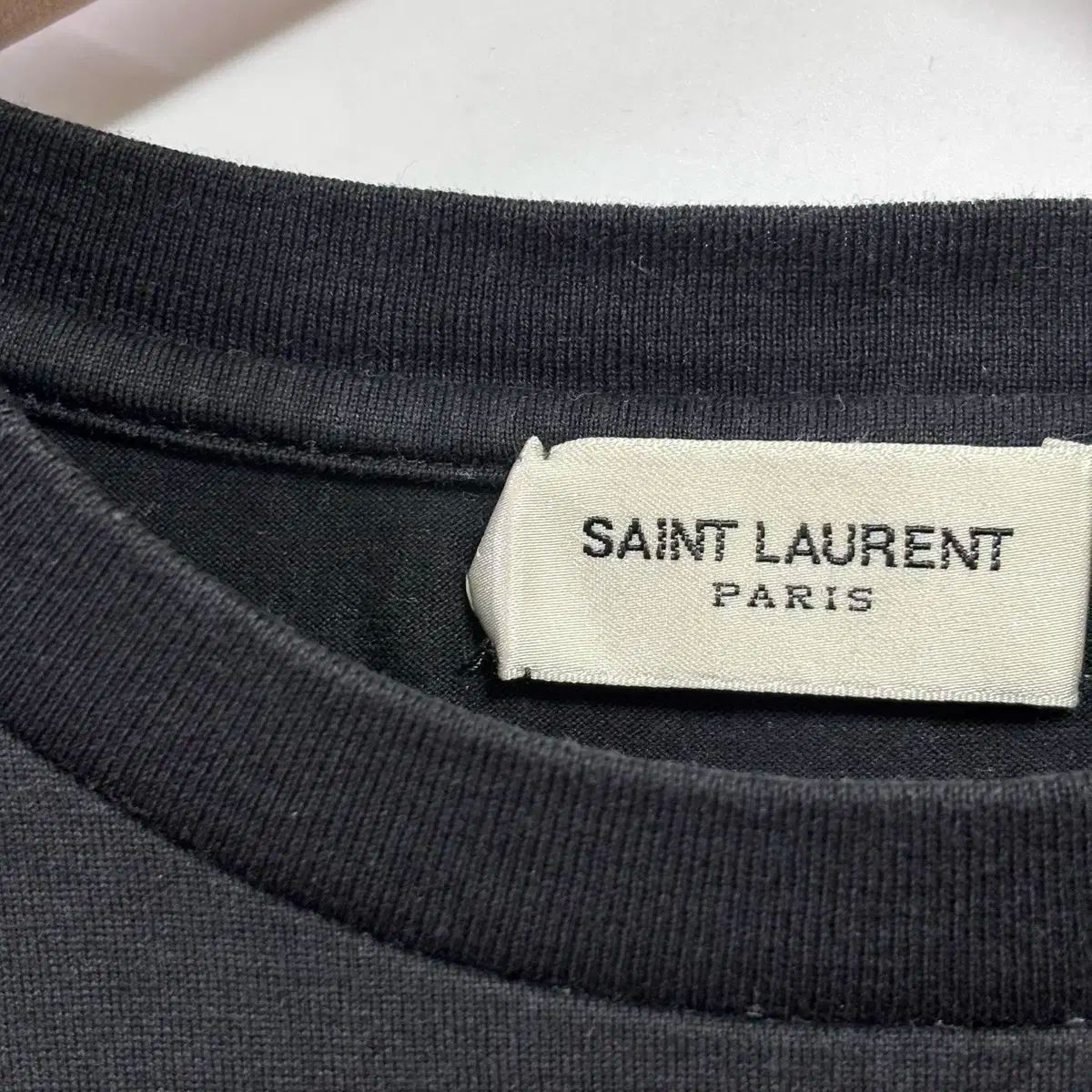 希少美品【サンローラン】肌触りの良い上質綿素材ロゴプリントTシャツXS サンローラン SAINT LAURENT PARIS ロゴ プリント Tシャツ