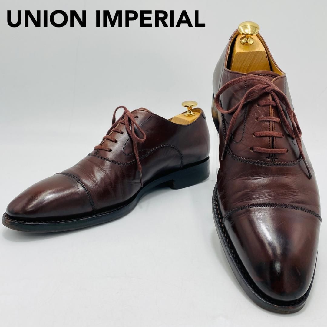 ユニオンインペリアル　ビジネスシューズ　ストレートチップ (ダークブラウン UNION IMPERIAL ビジネスシューズ ストレートチップ 8 ブラウン