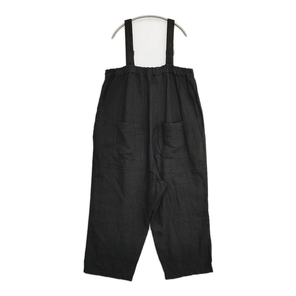 ブラックリネンコクーンサロペット