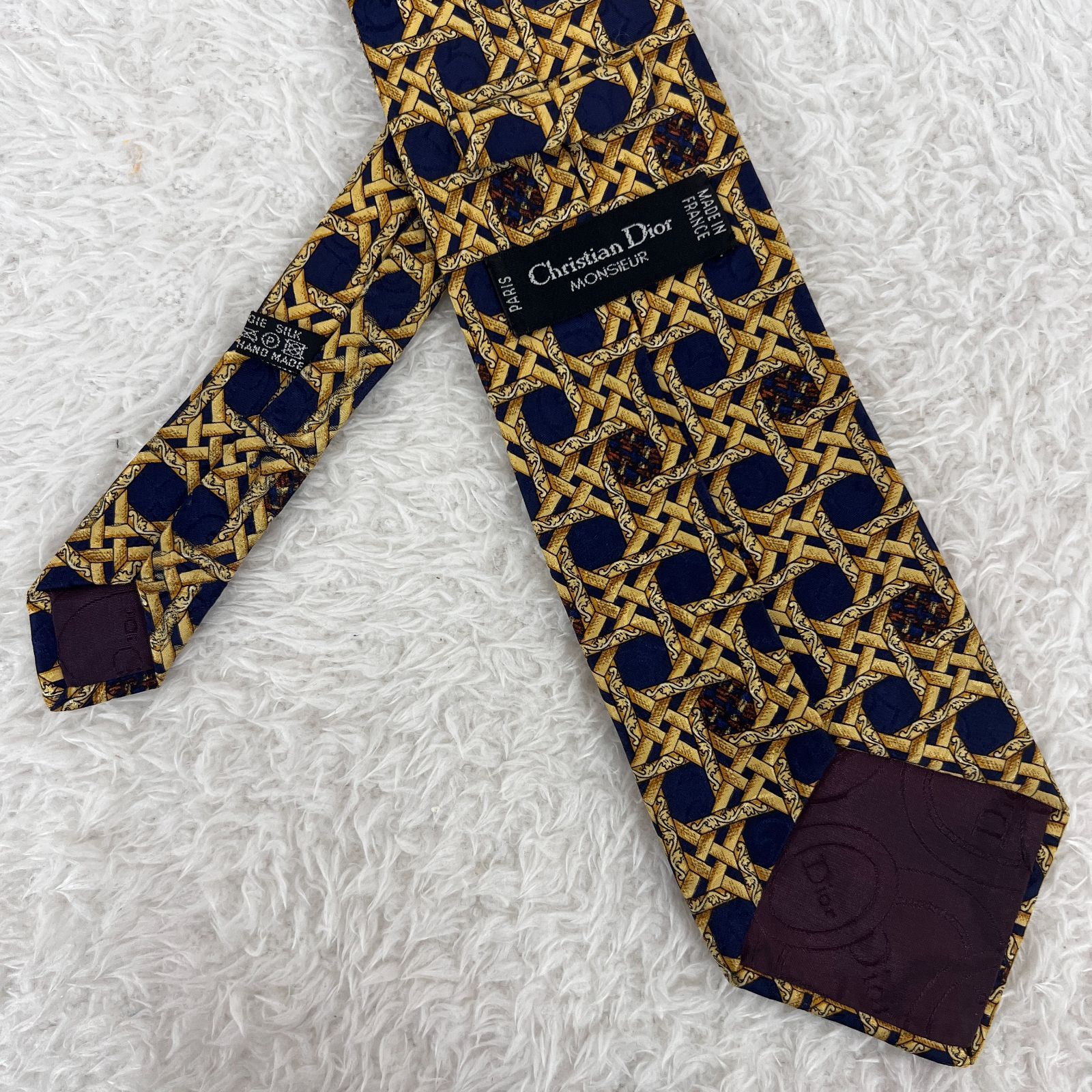 ✨良品✨Christian Dior ディオール　ネクタイ　CD柄 極美品】Christian Dior ディオール ネクタイ CD柄 シルク 緑