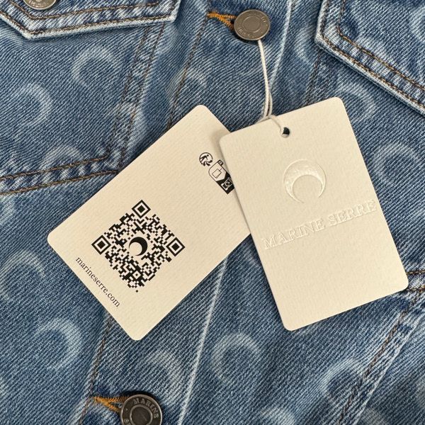 未使用】Marine serre/マリーンセル MOON LASER DENIM CROPPED