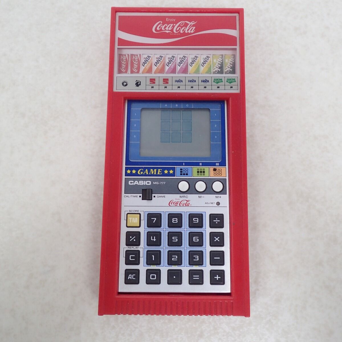 動作未 Coca-Cola CASIO ゲーム 電卓 MG-777