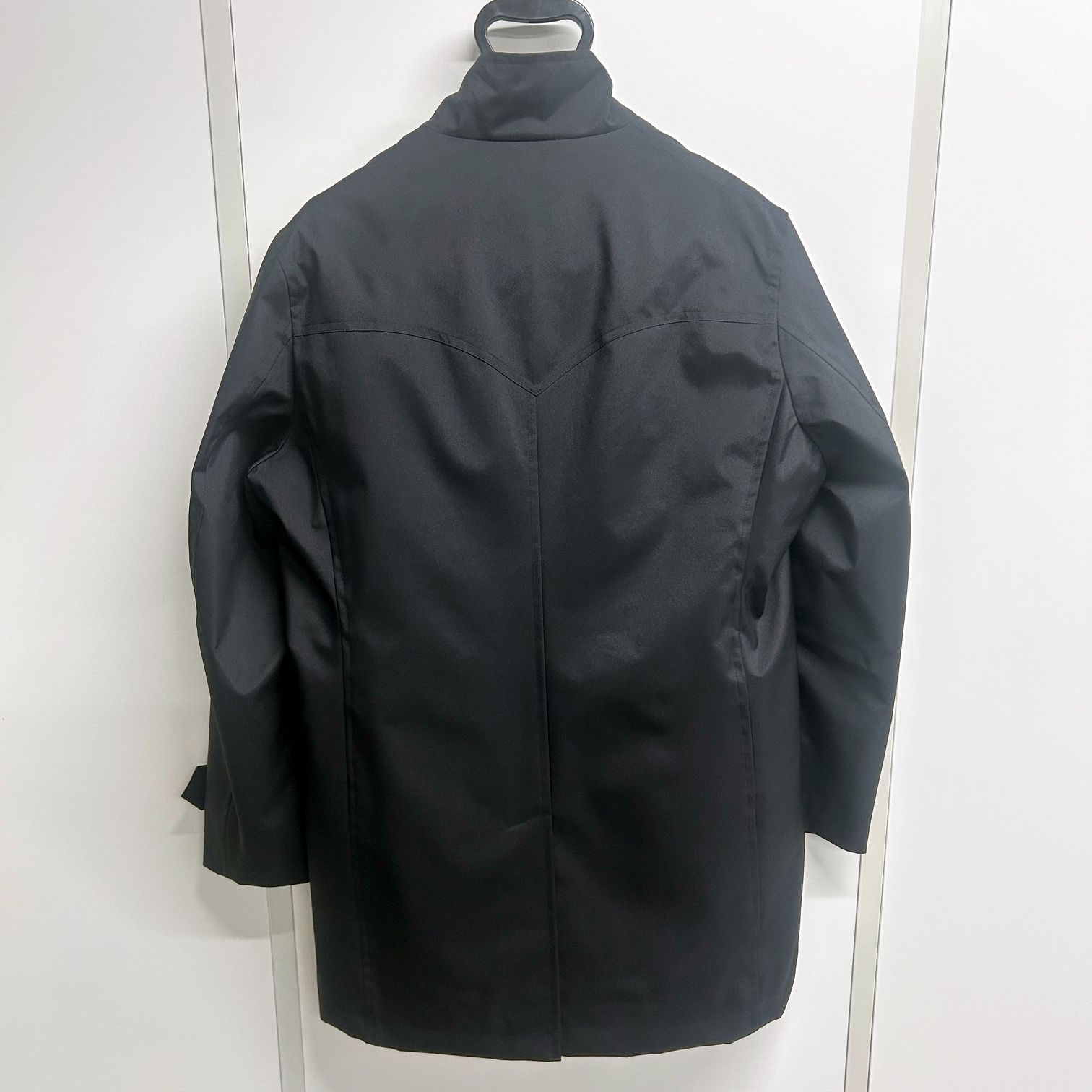 LES MUES メンズ ビジネス コート 黒 Mサイズ 通年使える男のブラック