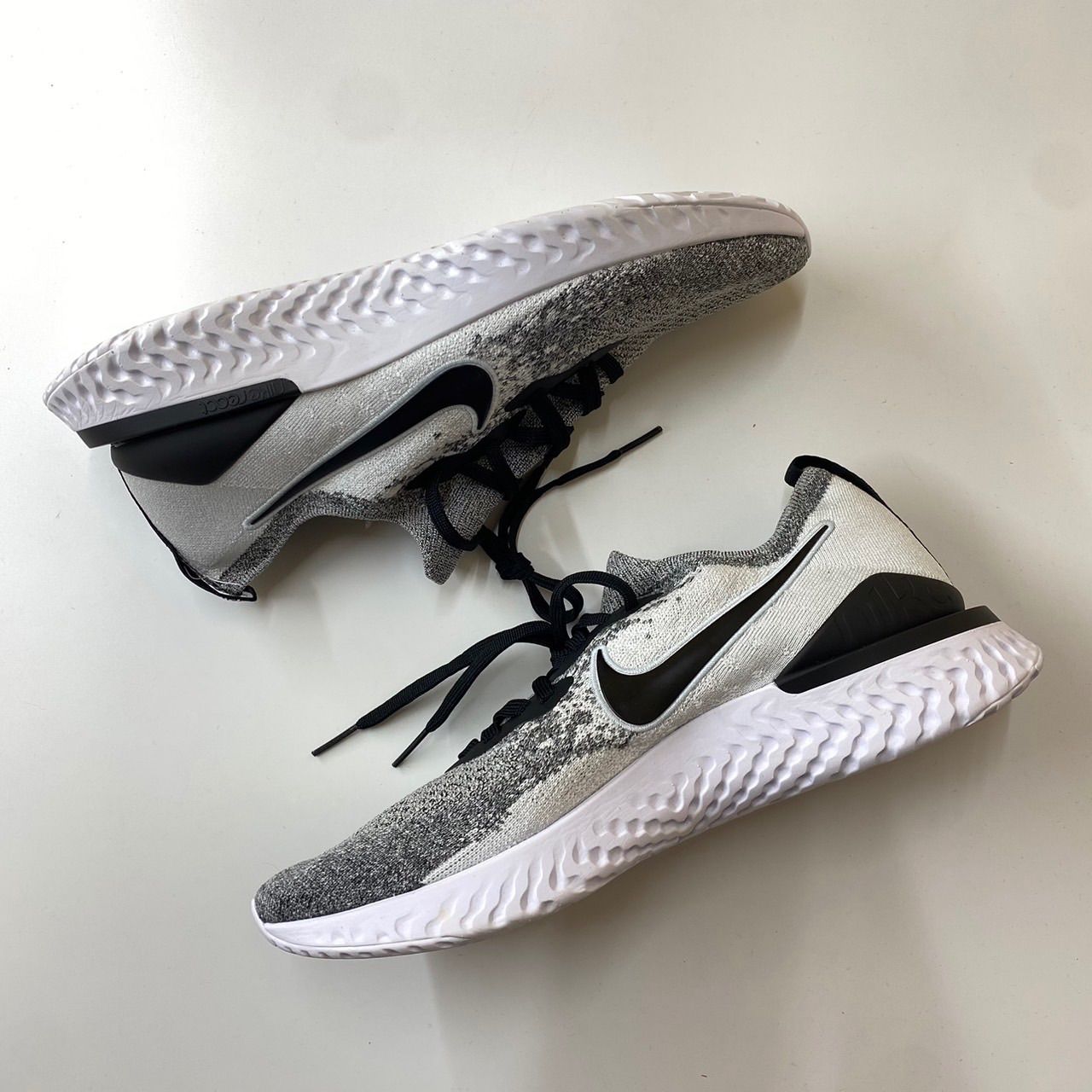 NIKE EPIC REACT FLYKNIT 2 ナイキ エピック リアクト フライニット 2 BQ8928-101 白黒 28.5cm - メルカリ