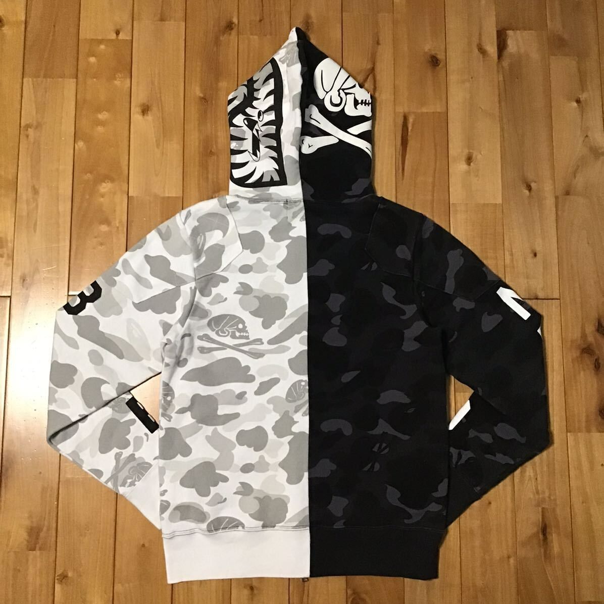 NEIGHBORHOOD × BAPE camo シャーク パーカー Sサイズ a bathing ape shark full zip hoodie ネイバーフッド  エイプ ベイプ NBHD - メルカリ