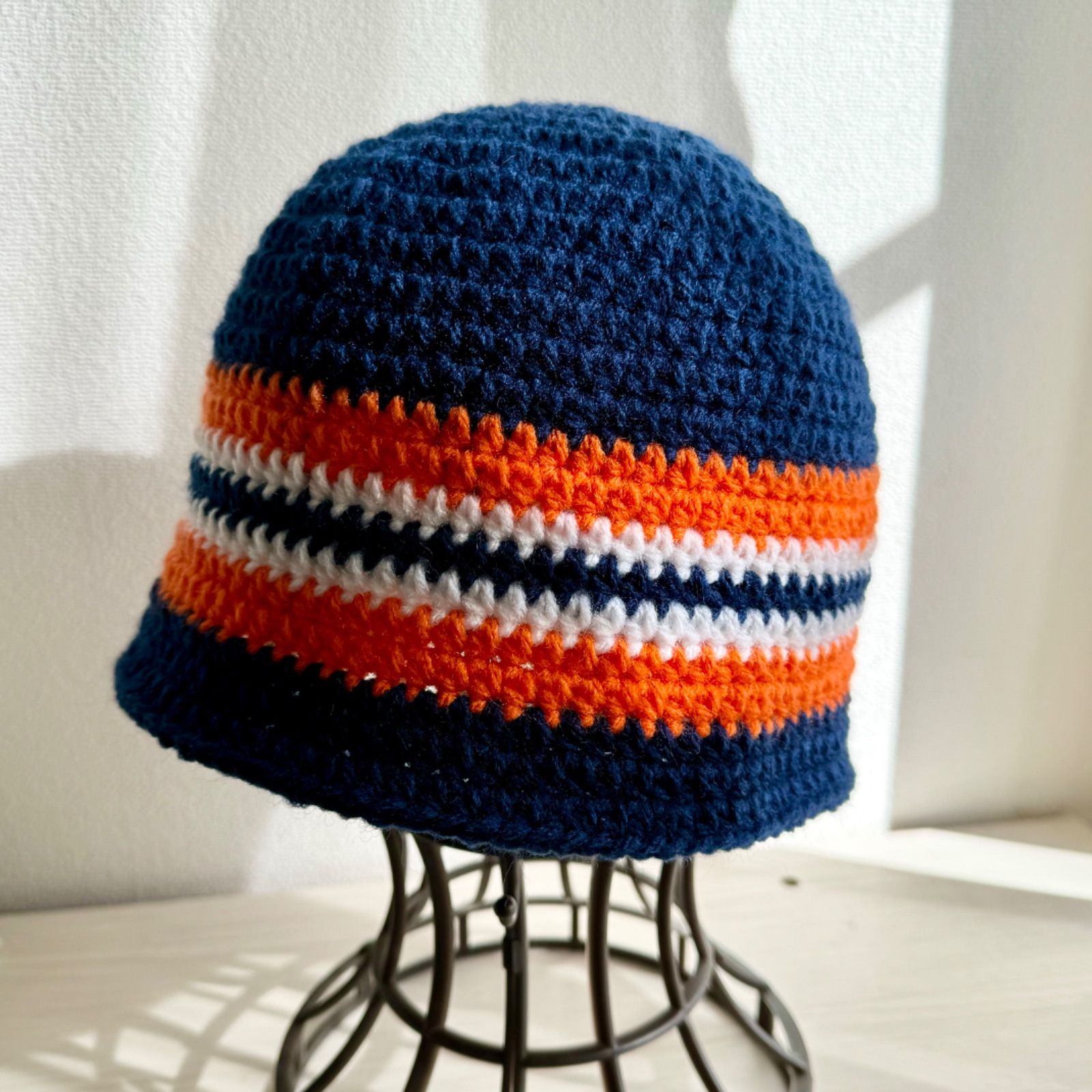 クラッシャーハット アクリル バケットハット 男女兼用 ハンドメイド