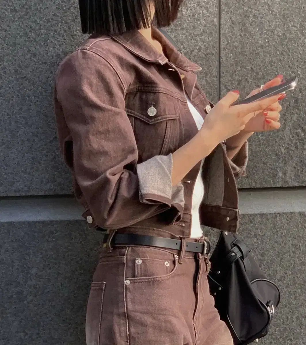 PALE JADE ペイルジェイド 茶色 デニム ジャケット