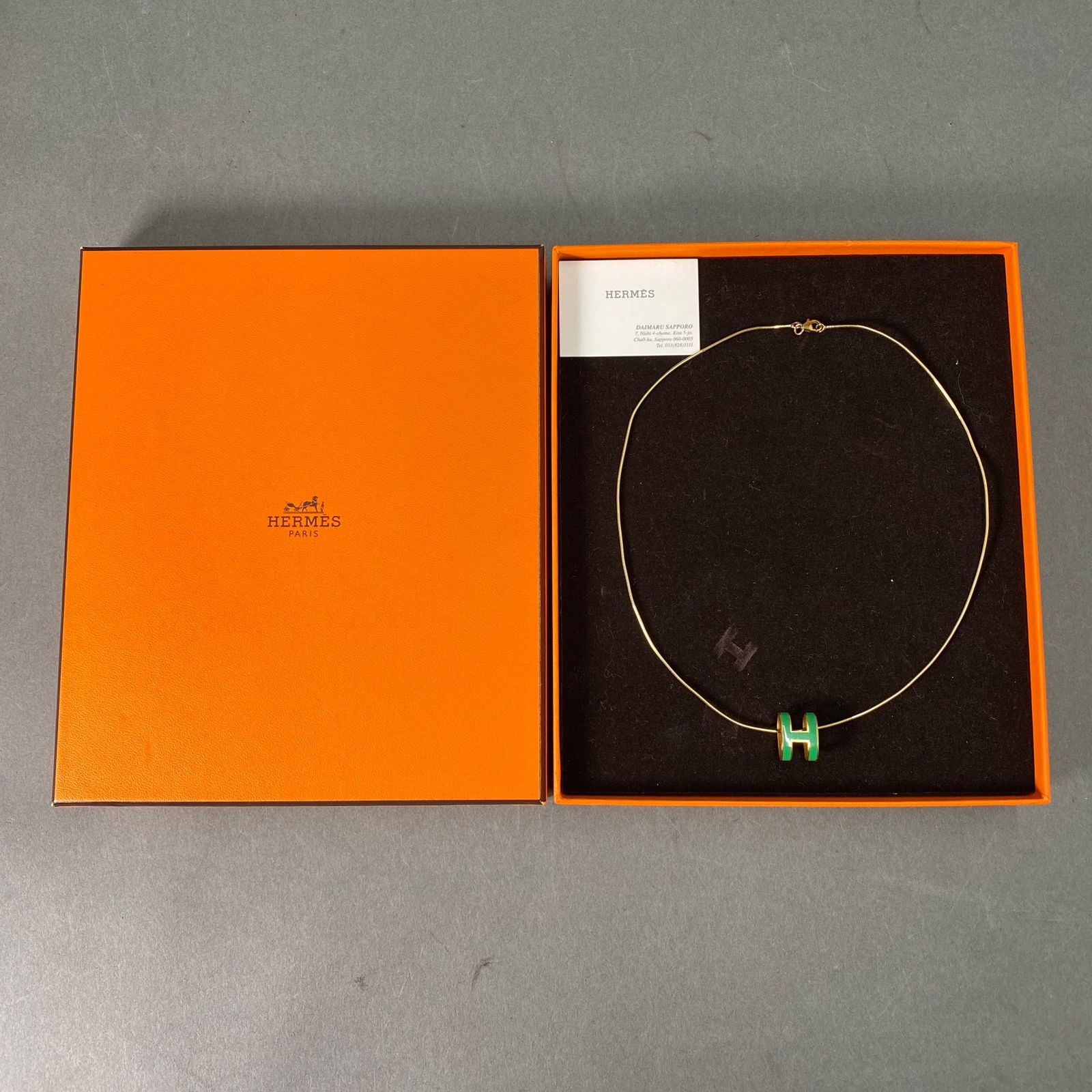 美品 》HERMES エルメス Pop H Mini Pendant ポップH ミニペンダント 