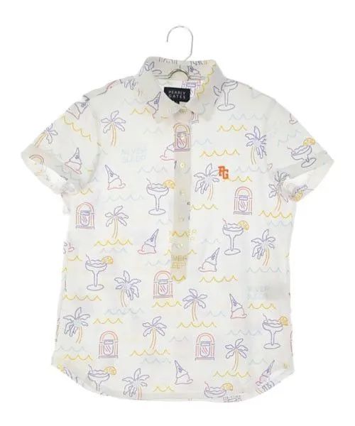 全国無料，得価 【美品Bランク】パーリーゲイツ｜レディース｜半袖ポロシャツ｜0｜ホワイト｜中古ゴルフウェア シャツ