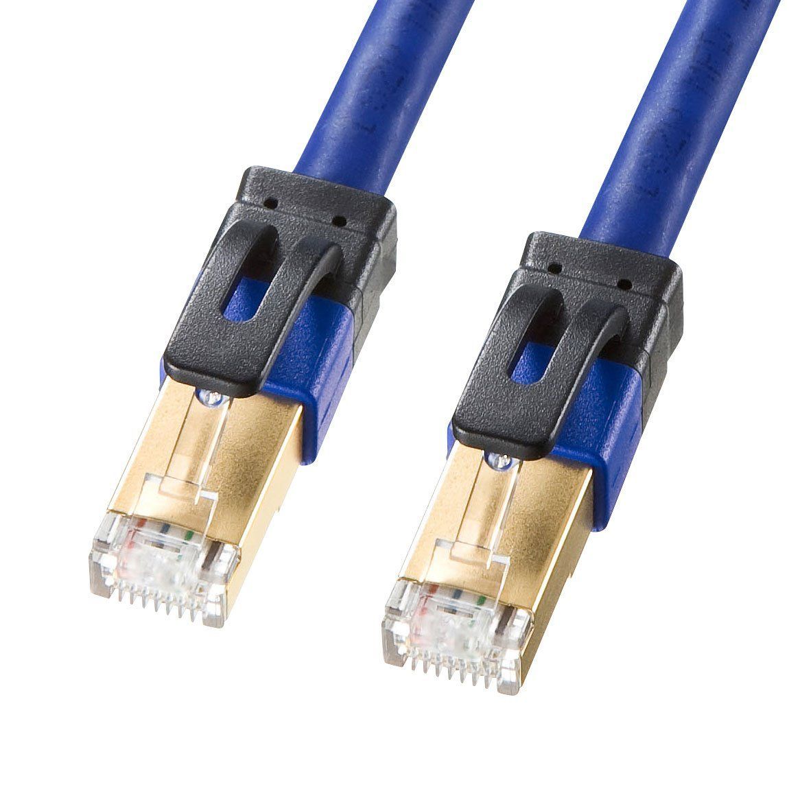 10m サンワサプライ LANケーブル CAT7A 10Gbps/1000MHz ギガビット イーサネットケーブル ツメ折れ防止 RJ45コネクタ(10m) ブルー KB-T7A-10BL
