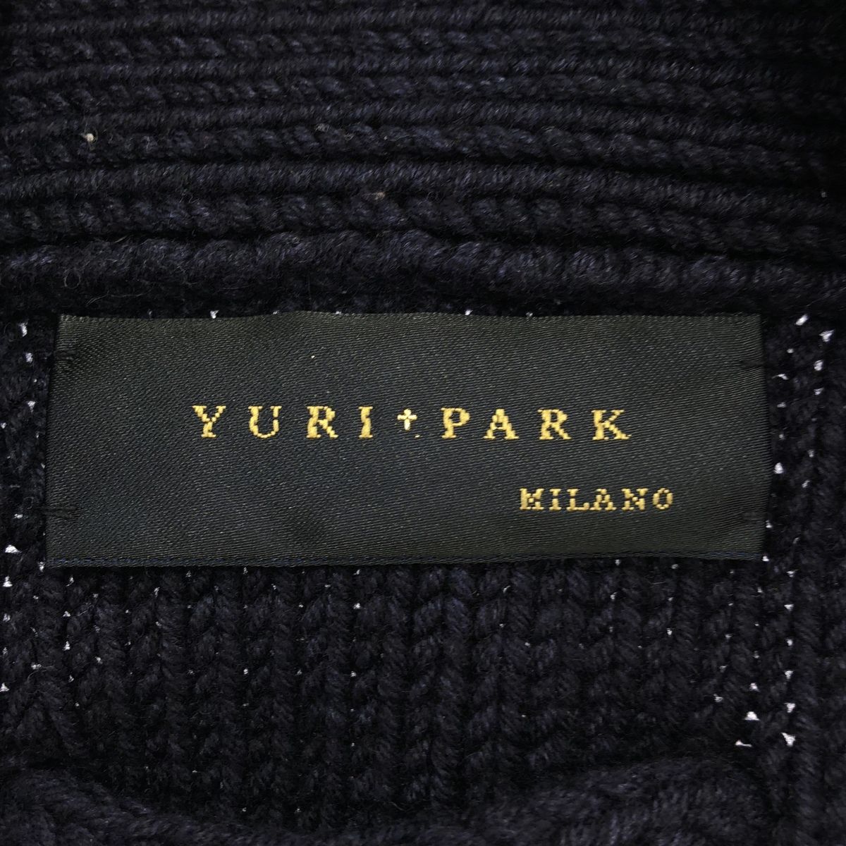 YURI PARK ユリ パーク ピン装飾リブニットカーディガン 6515-343-0276 ネイビー  IT37VFV4AIWO YURI PARK ユリ パーク ピン装飾リブニットカーディガン 6515
