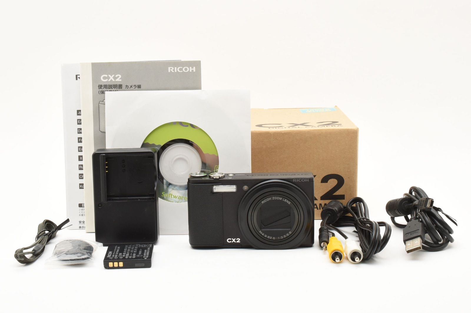 実用品 RICOH リコー CX2 コンパクトデジタルカメラ ブラック 元 き ＃2660