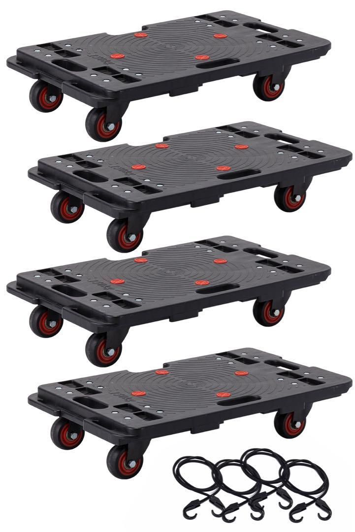 平台車 大型 連結 4台組 60×40.5×13㎝ 耐荷重600kg