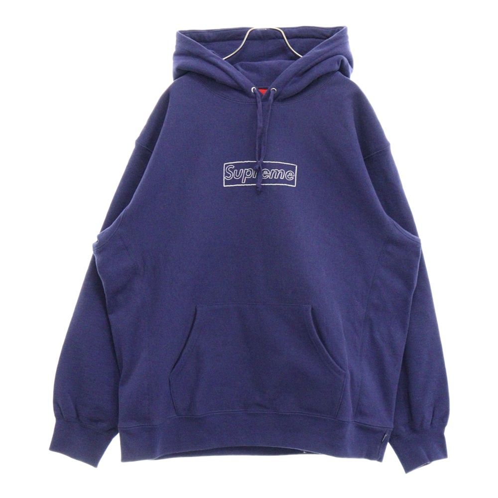SUPREME (シュプリーム) 21SS KAWS Chalk Logo Hooded Sweatshirt カウズチョークボックロゴプルオーバーパーカー パープル