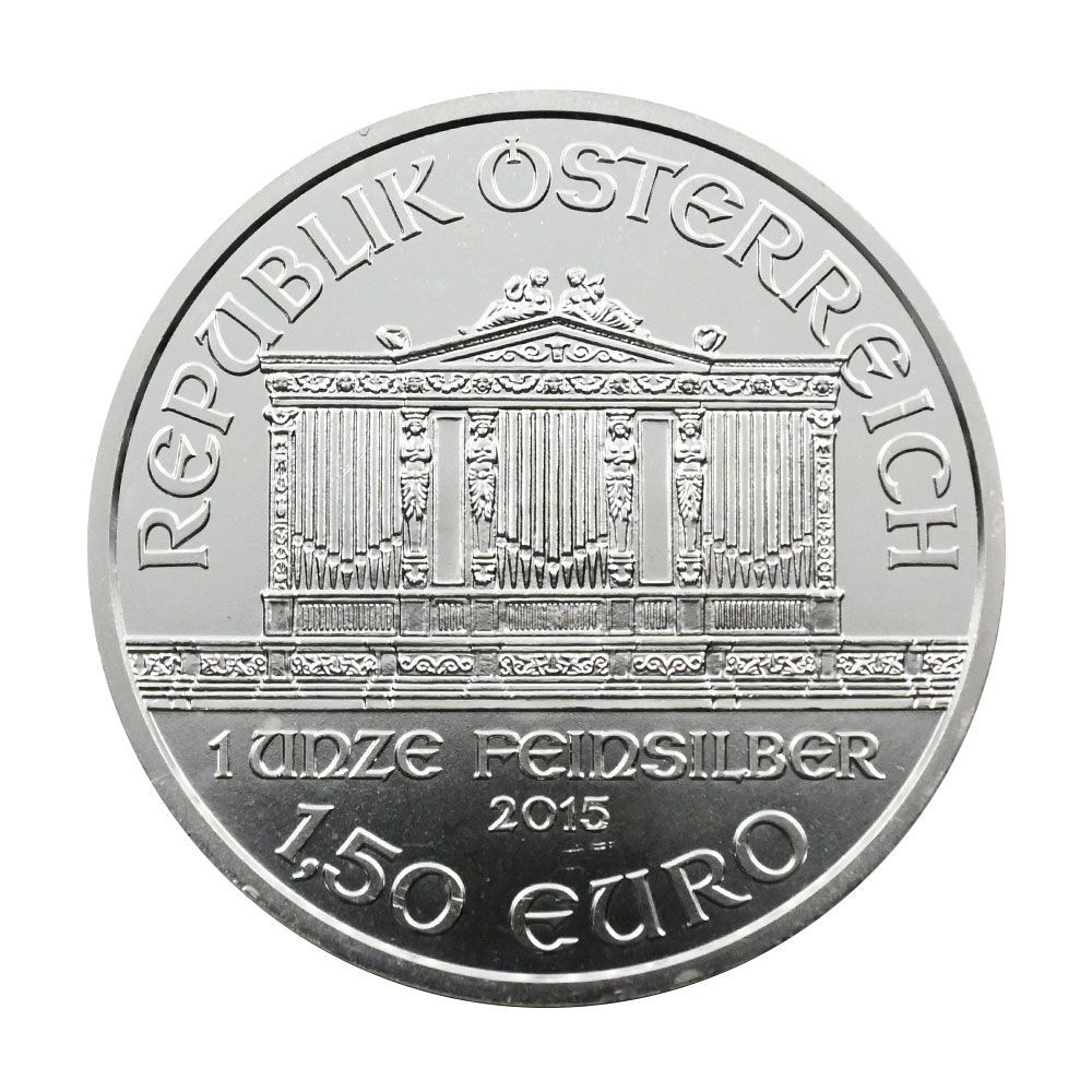 オーストリア 2015 ウィーンフィル 1.5ユーロ 1オンス 銀貨 【1枚