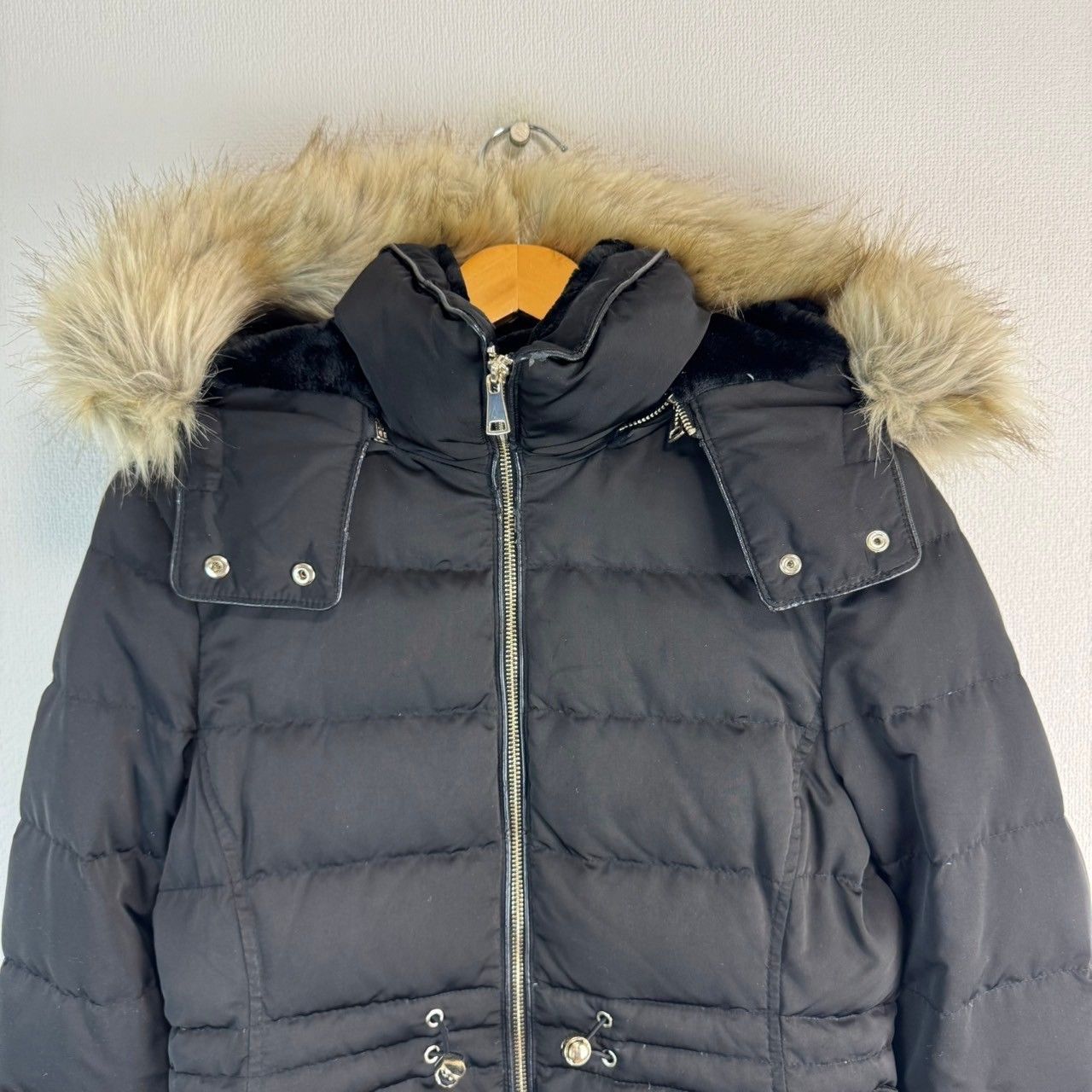 ZARA WOMAN ザラウーマン ブラック ダウンジャケット ファー付きフード 