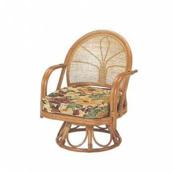 Romantic Rattan 籐回転座椅子2脚組 ハイタイプ S 34