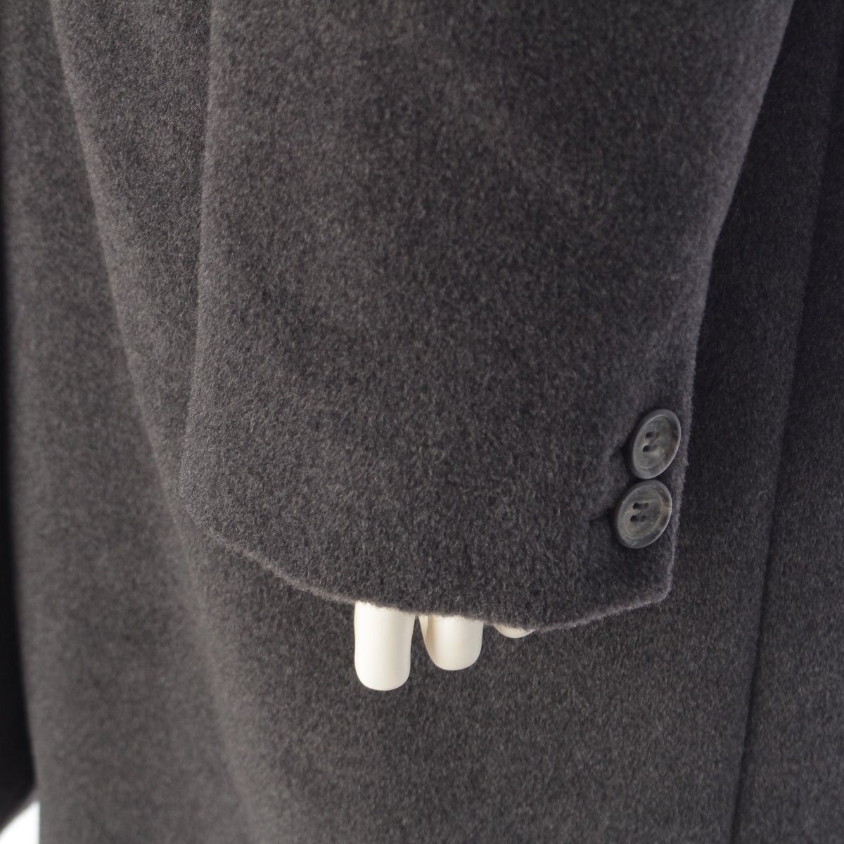 マックスマーラ ウール カシミヤ ダブルブレスト コート 品質情報センタータグ グレー 42 SIROKUMA-CORPORATION_COM