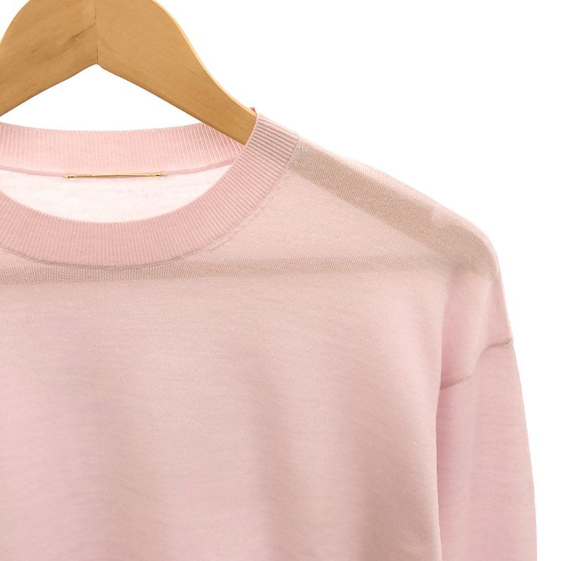 Deuxieme Classe / ドゥーズィエムクラス | 2023SS | Slit Sleeve Knit Pullover スリットスリーブニットプルオーバー | F | ネイビー | レディース セール】*Sheer Slit Sleeve プルオーバー（ニット/セーター