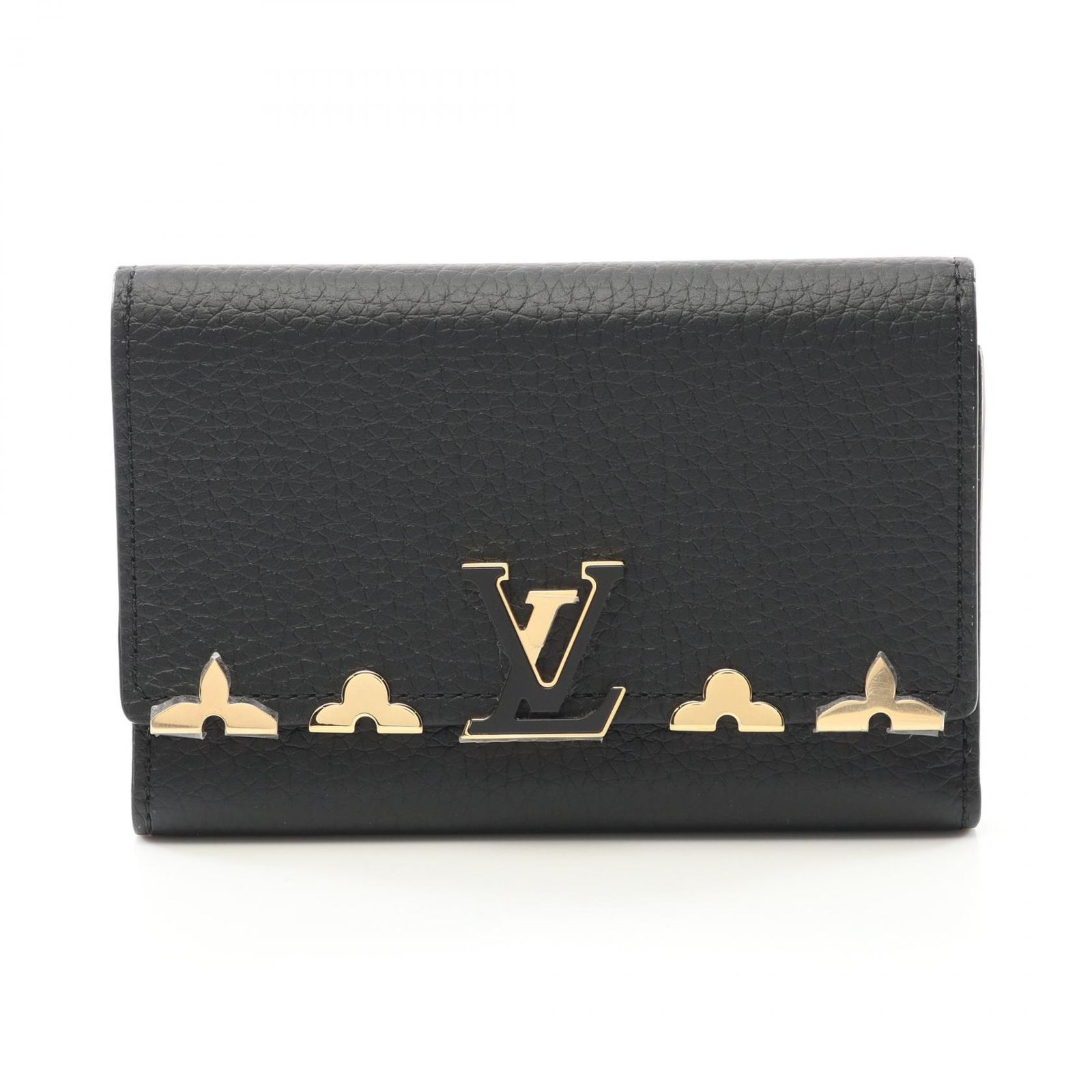LOUIS VUITTON ルイ ヴィトン ポルトフォイユ カプシーヌ コンパクト ノワール 三つ折り財布