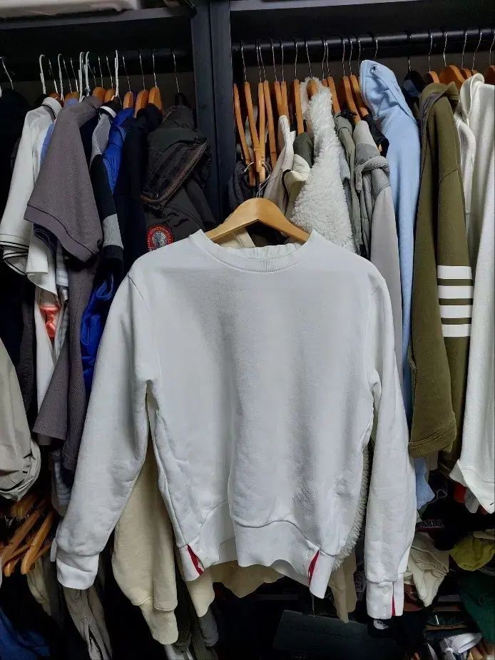 トム ブラウン RWB 白 3本線 スウェット 白 2サイズ