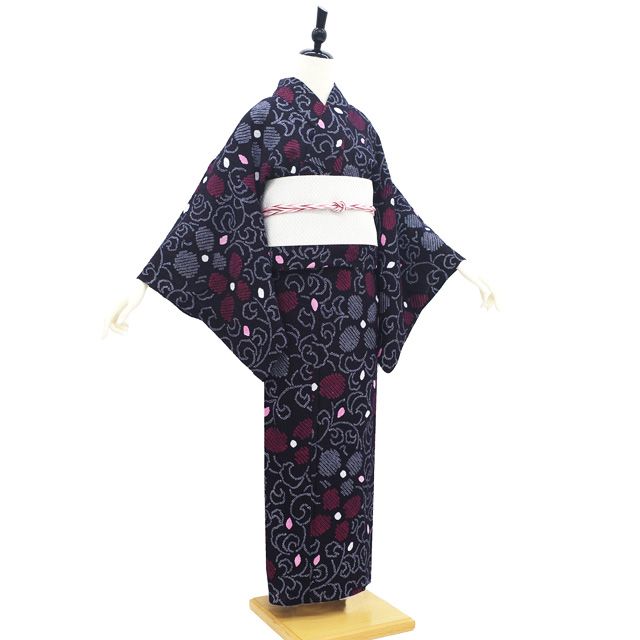 中古】 夏物 本場有松鳴海絞り 浴衣 リサイクル 有松 ゆかた