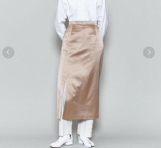 6 ROKU BEAUTY-YOUTH ロング サテンスカート 36