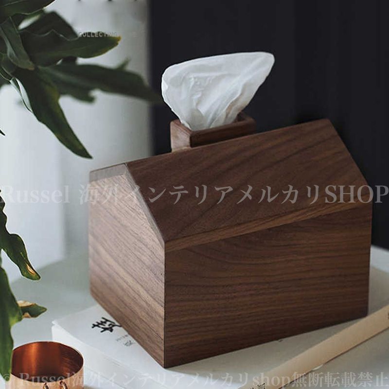 ティッシュボックス 木製 ハウス型 温かみのある 木製
