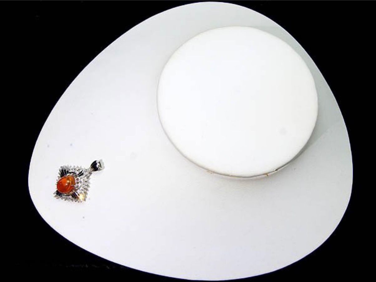 鑑別書付きPt900ファイアオパール/天然ダイヤモンドペンダントトップ 未使用 鑑付き PT900天然ファイヤオパール2.29ct/天然ダイヤモンド0.68ct